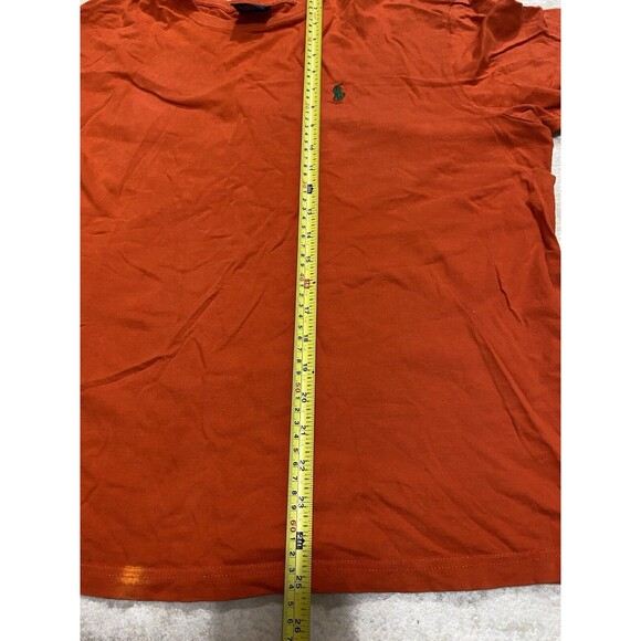 Polo Ralph Lauren * Orange Short Slv T Shirt * Green Horse * Size L - Picture 5 of 6